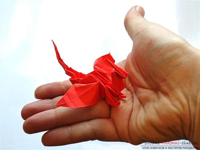 Оригами дракон, схема. Фото №12
